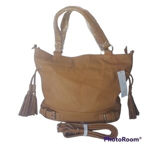 Holy Hanna Zippered Handbag with Adjustable Shoulder Strap